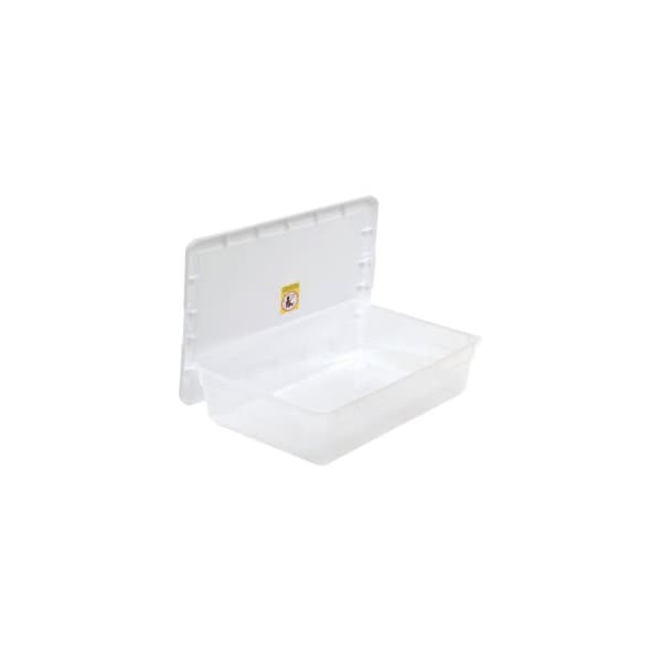 Sterilite Storage Tote W/ Lid, 7 gal, 23 in L x 16-1/4 in W x 6 in H, Clear, 10 PK 16558010 - main